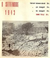 8 settembre &#039;43 I danni del bombardamento. Diapositiva per concerto